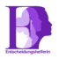 Logo der Entscheidungshelferin. E für Entscheidungshelferin aus dem Köpfe entspringen, die immer klarer werden.